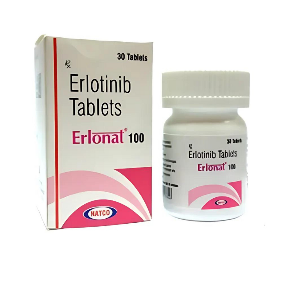 ERLONAT 100MG (ERLOTINIB) is an oral anti-cancer medication used primarily for treating non-small cell lung cancer (NSCLC) an