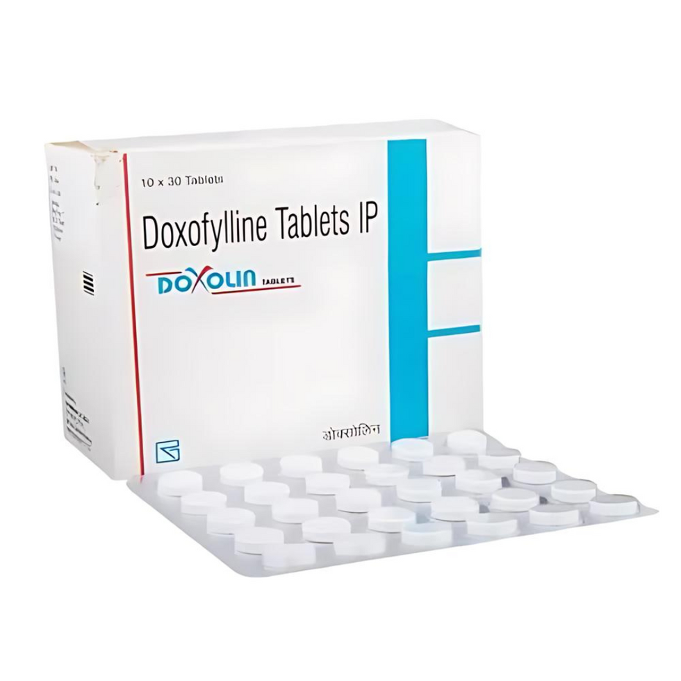 Doxolin 400mg Tablet is used to treat and prevent symptoms of asthma and chronic obstructive pulmonary disorder (a lung disor