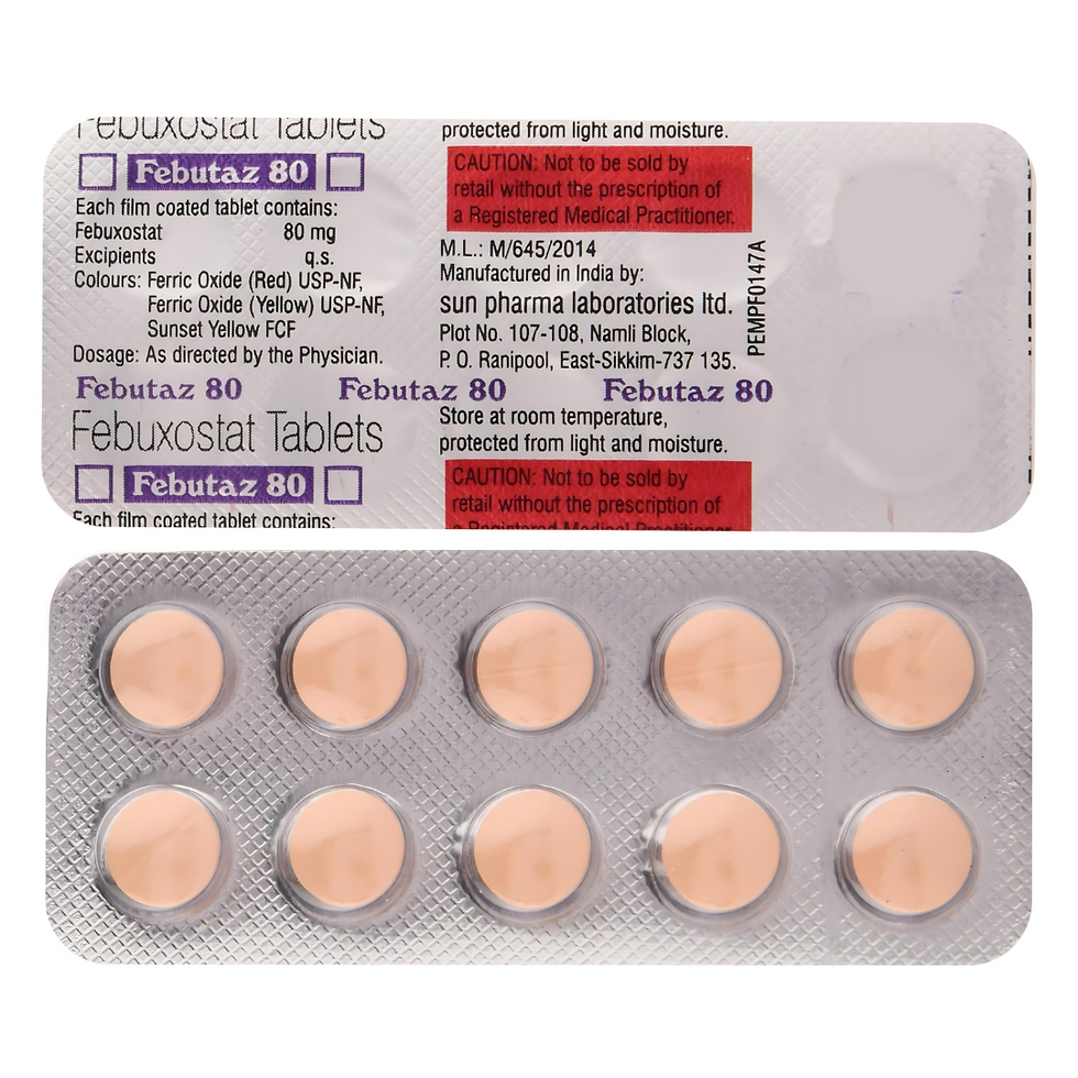 FEBUTAZ 80MG is a prescription medication used to treat gout and hyperuricemia