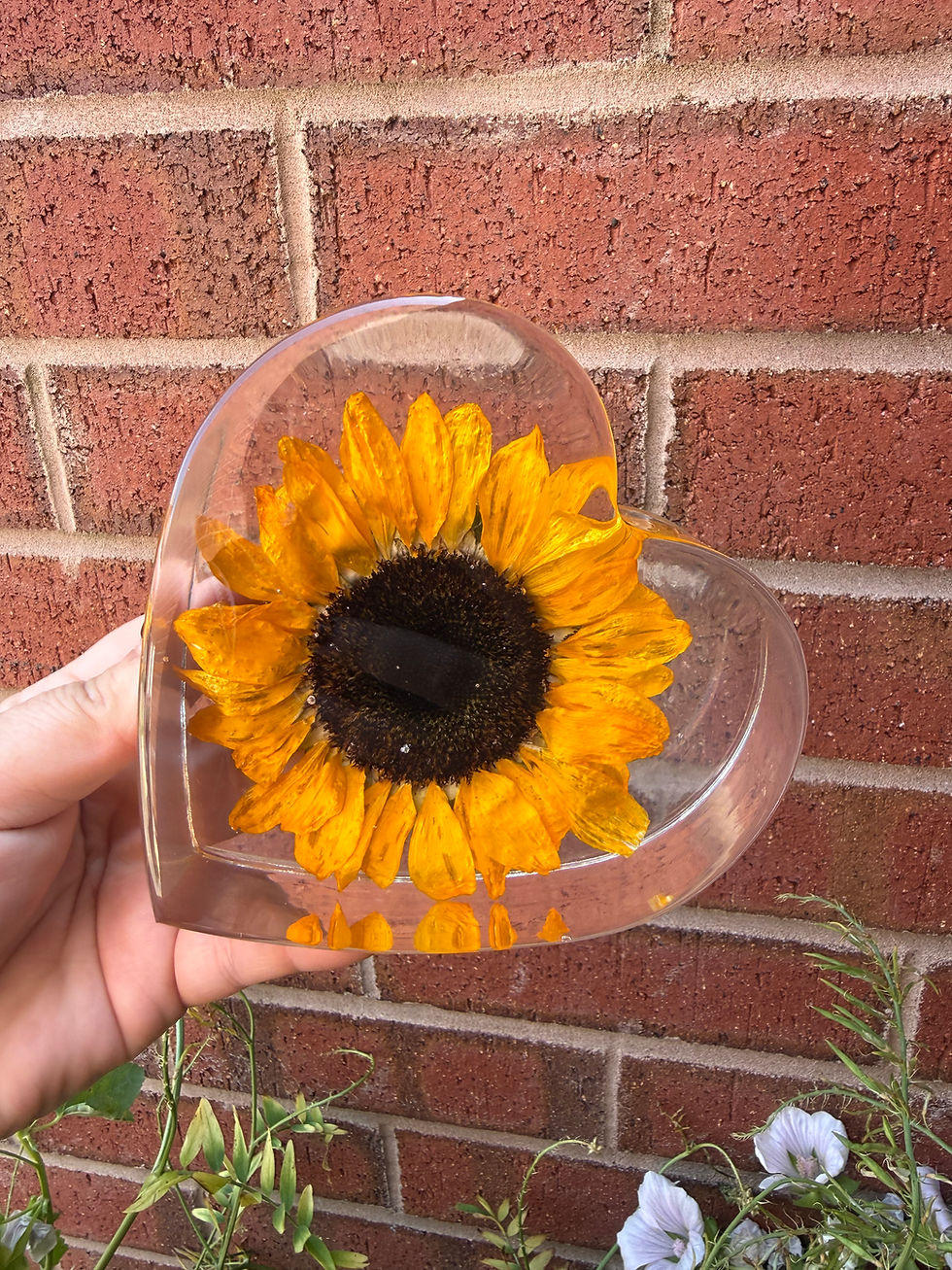 Thumbnail: 12cm Heart - Resin Flower Preservation - Wedding Flower Preservation UK