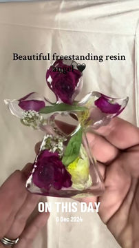 Thumbnail: Angel Ornament - Resin Flower Preservation - Funeral Flower Preservation