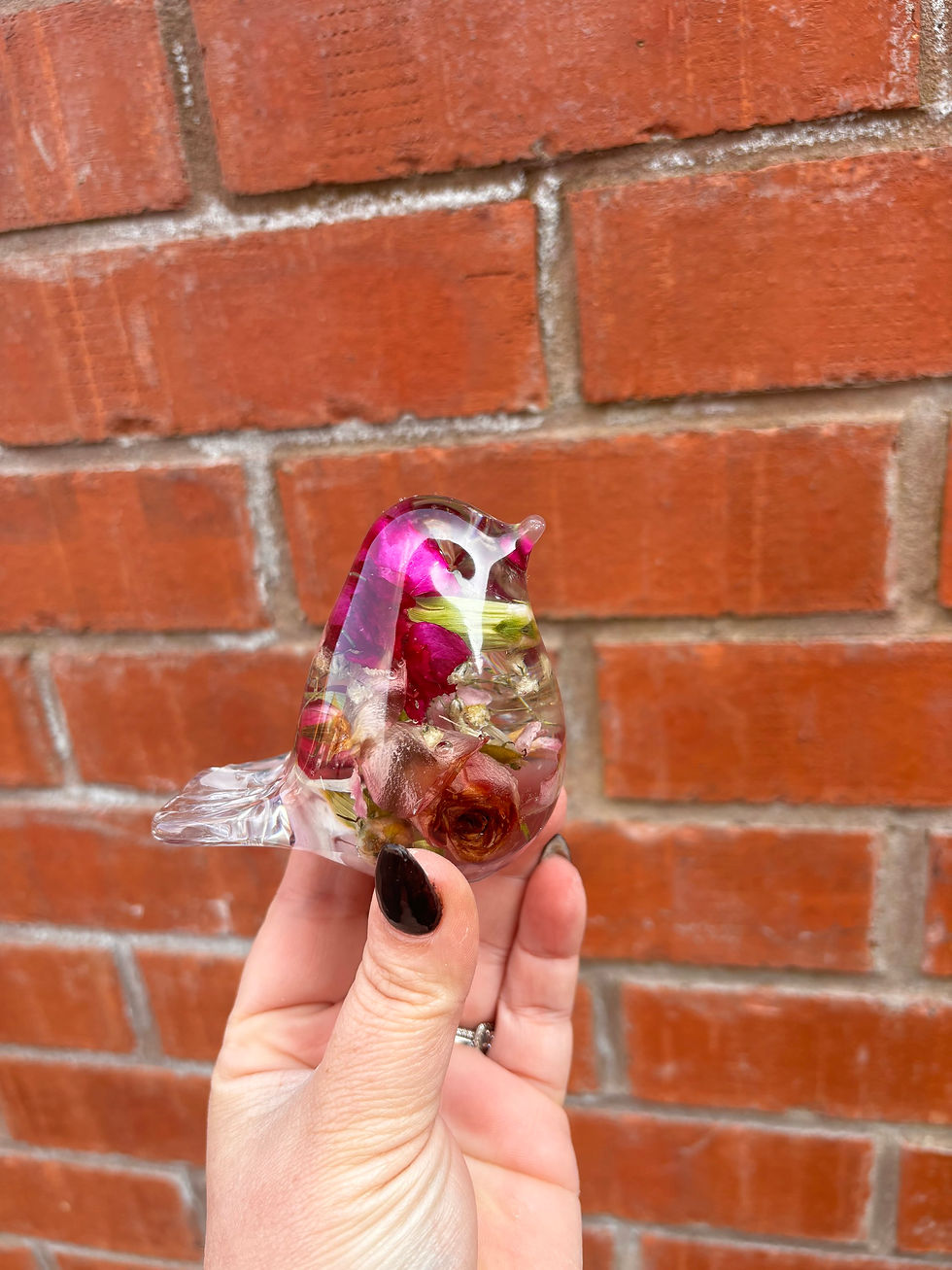 Thumbnail: Robin Paperweight - Resin Flower Preservation Bird - Funeral Flower Preservation