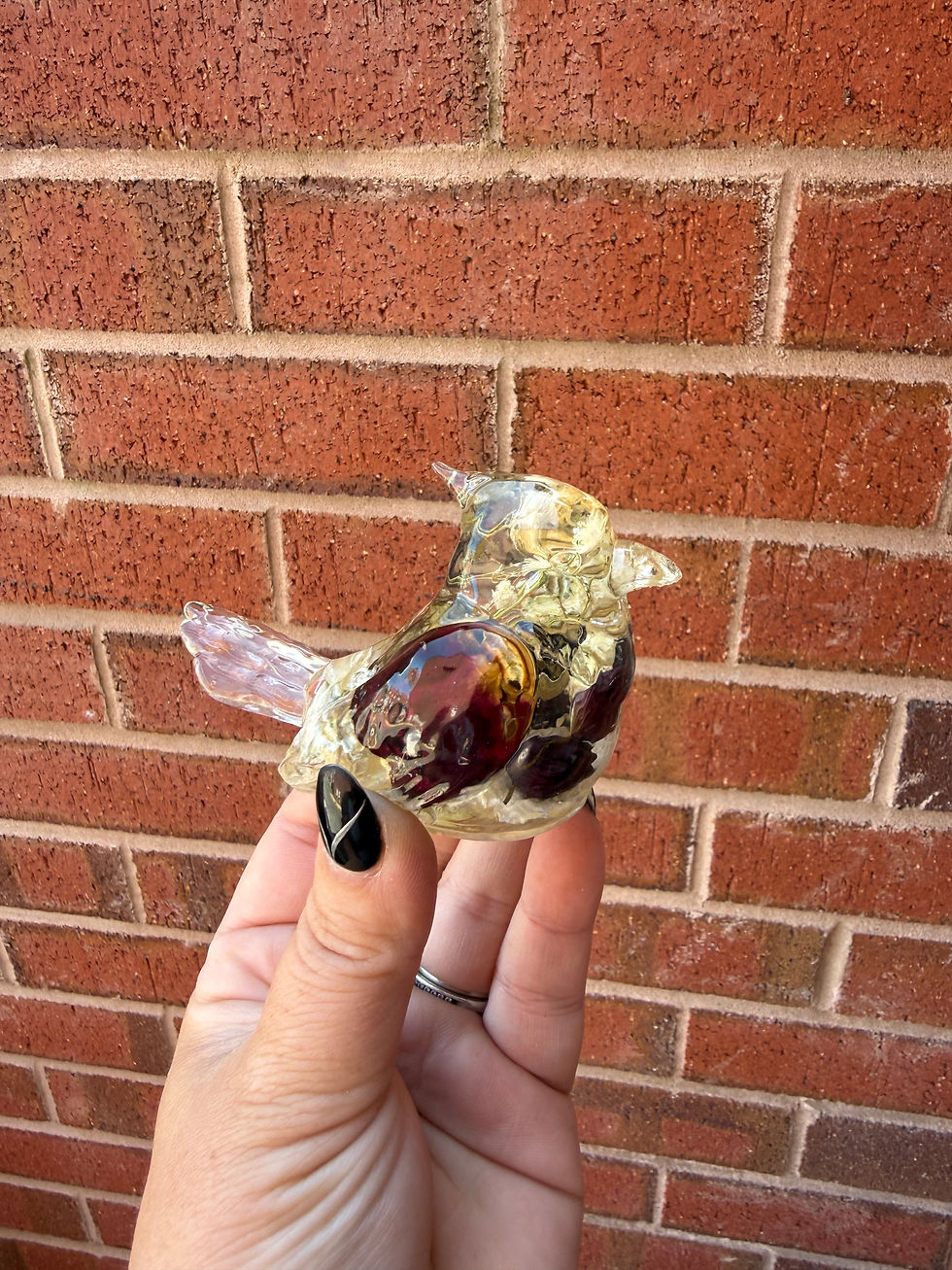 Thumbnail: Cardinal Paperweight -Resin Flower Preservation - Memorial Flower Preservation