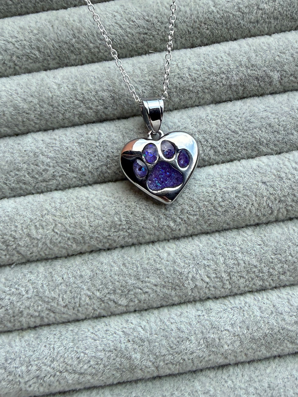 Thumbnail: Stainless Steel Paw Heart Pendant