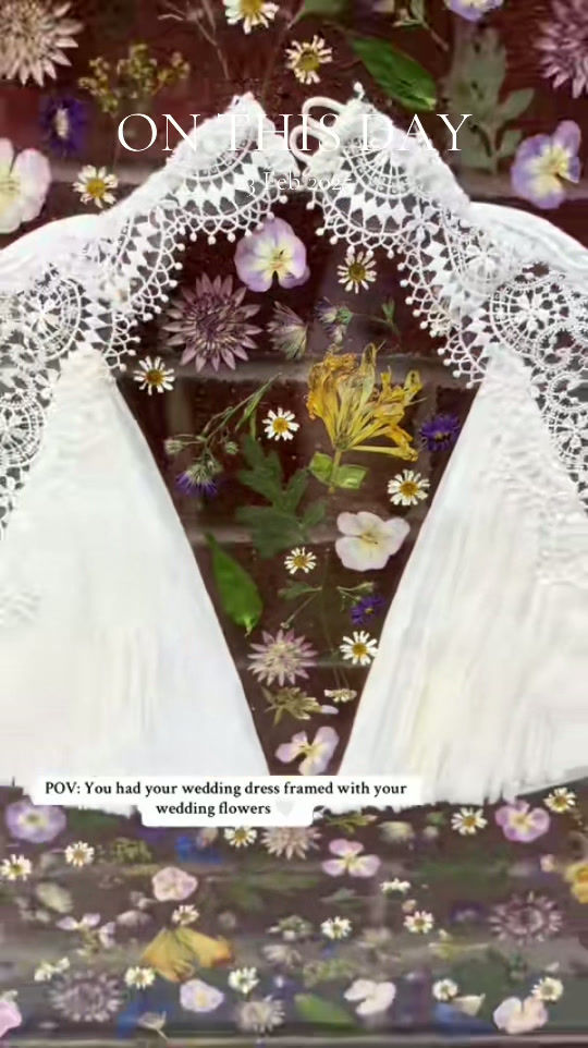 Thumbnail: Smoked Oak Floating Frame - Wedding Flower Preservation