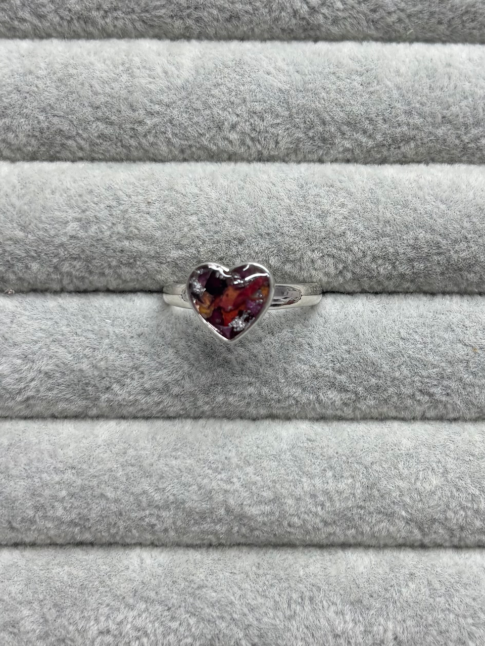 Thumbnail: Flower Preservation Jewellery - Heart Ring