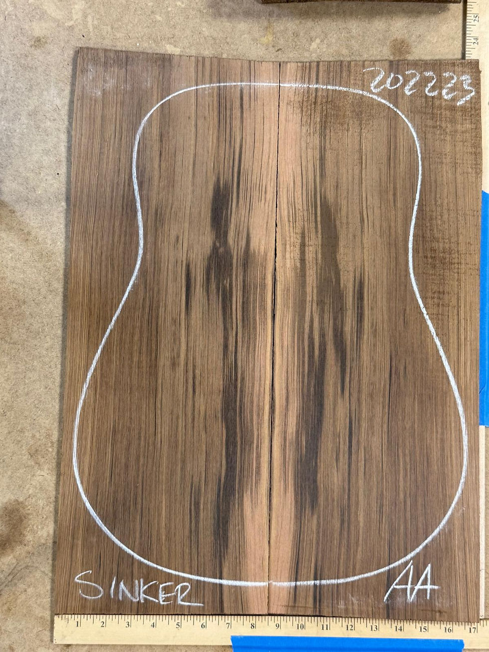 Thumbnail: Sinker Western Red Cedar Guitar Top Soundboard Tonewood - Dreadnought Size