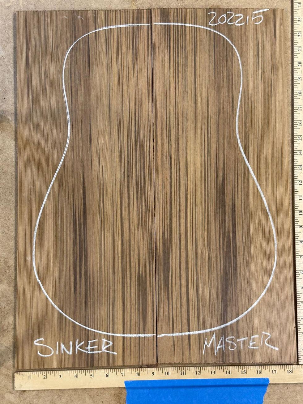 Thumbnail: Sinker Western Red Cedar Guitar Top Soundboard Tonewood - Dreadnought Size