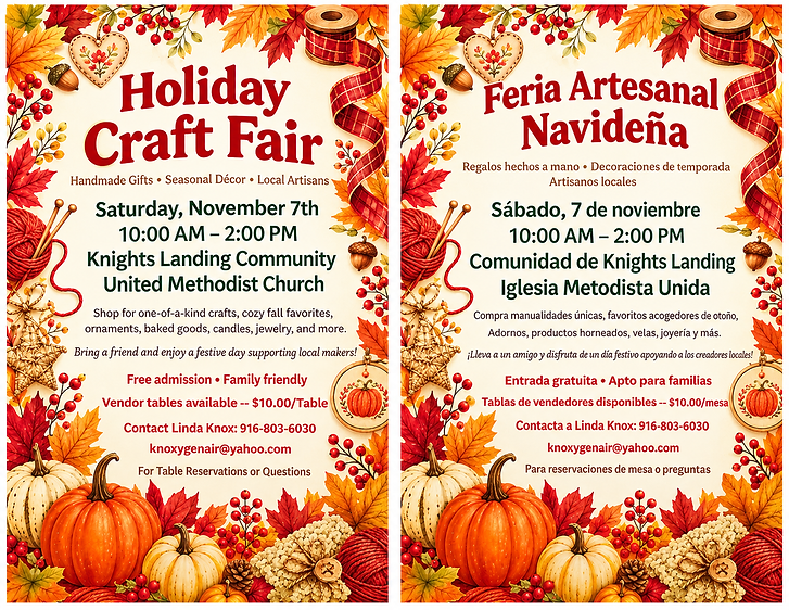 Bilingual Autumn Holiday Craft Fair Flyers.png