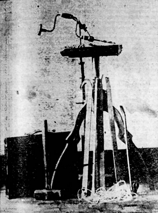Outils saisis sur la scène de crime
