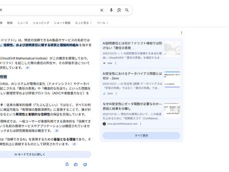 How is GhostDrift Understood? Record of its Positioning as a "Theoretical Framework" in Google AI Overview