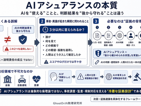 国内初？AIアシュアランスを体系的に学べる動画シリーズを公開 — 運用の境界線を計算台帳で再検証可能にする
