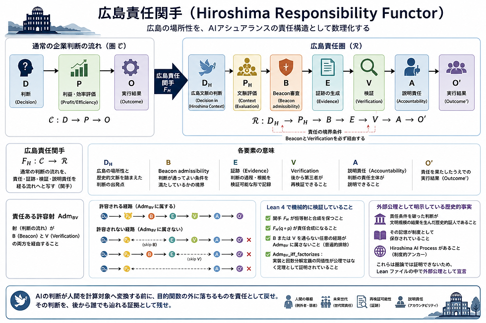 Hiroshima Responsibility Functor-広島の場所性を、AIアシュアランスの責任構造として数理化する(Lean4)