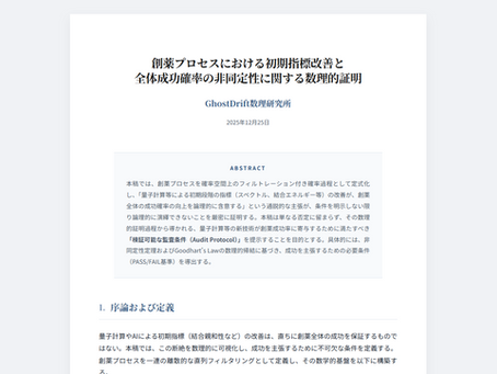 量子コンピュータで創薬は成功率が上がるのか?──AI創薬の「スコア改善=成功」を検証する数理監査