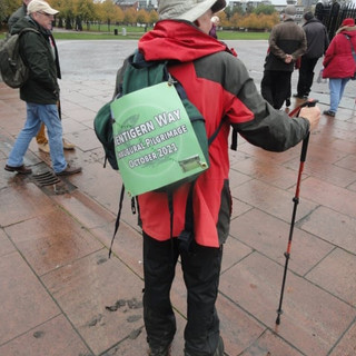 Pilgrim with St K's Sign.jpeg