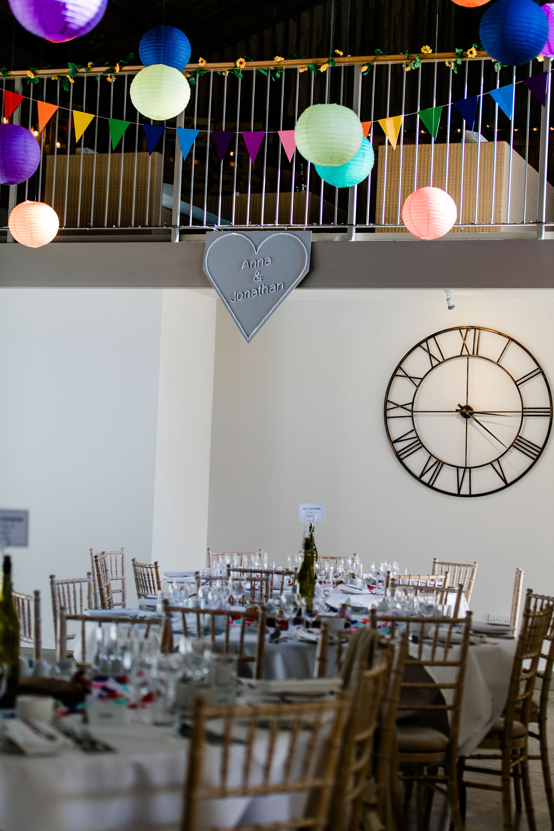 Wedding table setting at Houchins Essex