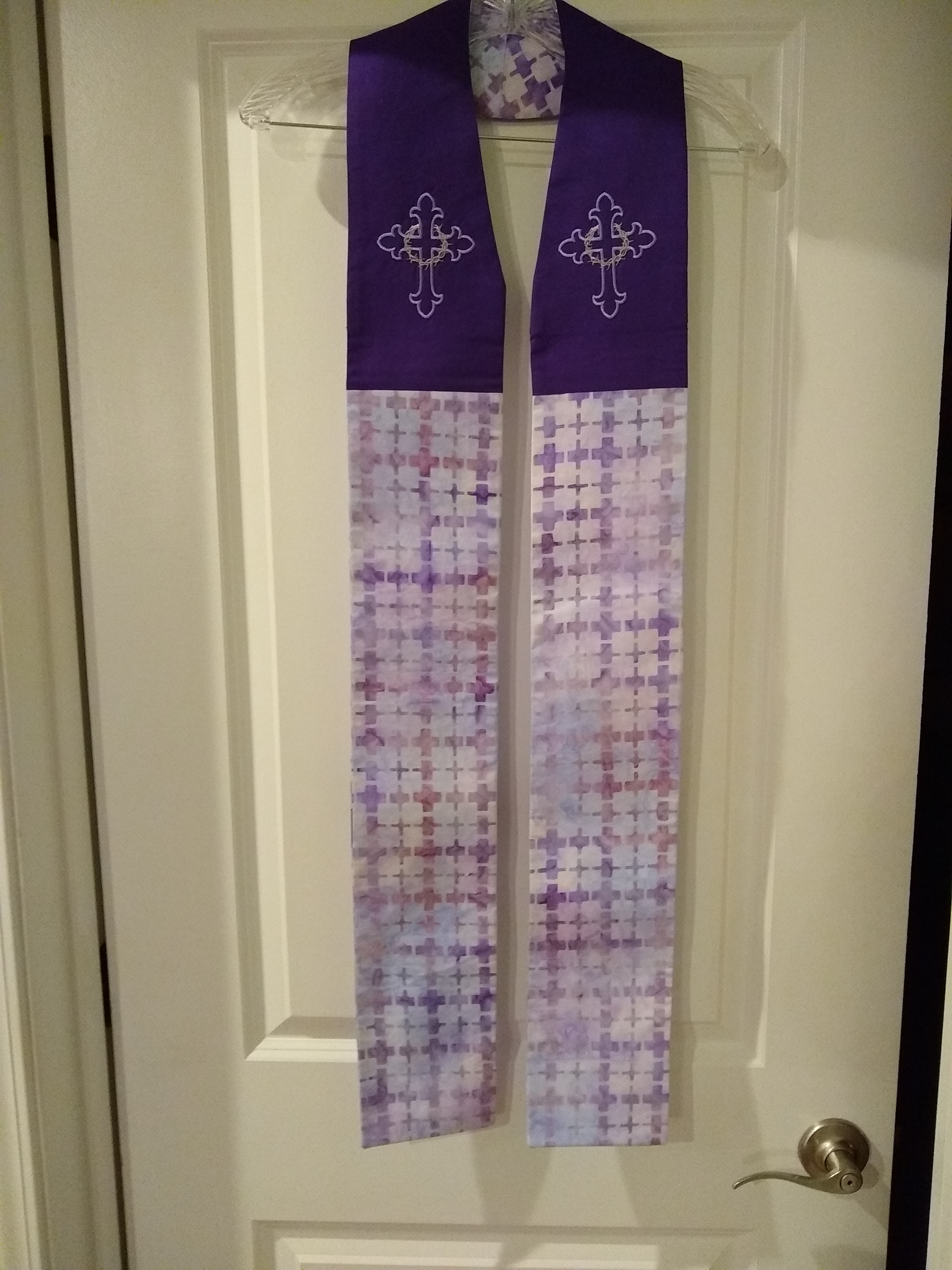 Lenten Stole Pastor Scarlett1