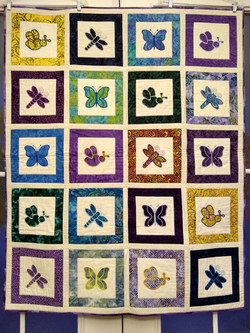 Butterfly, dragonfly, bee quilt