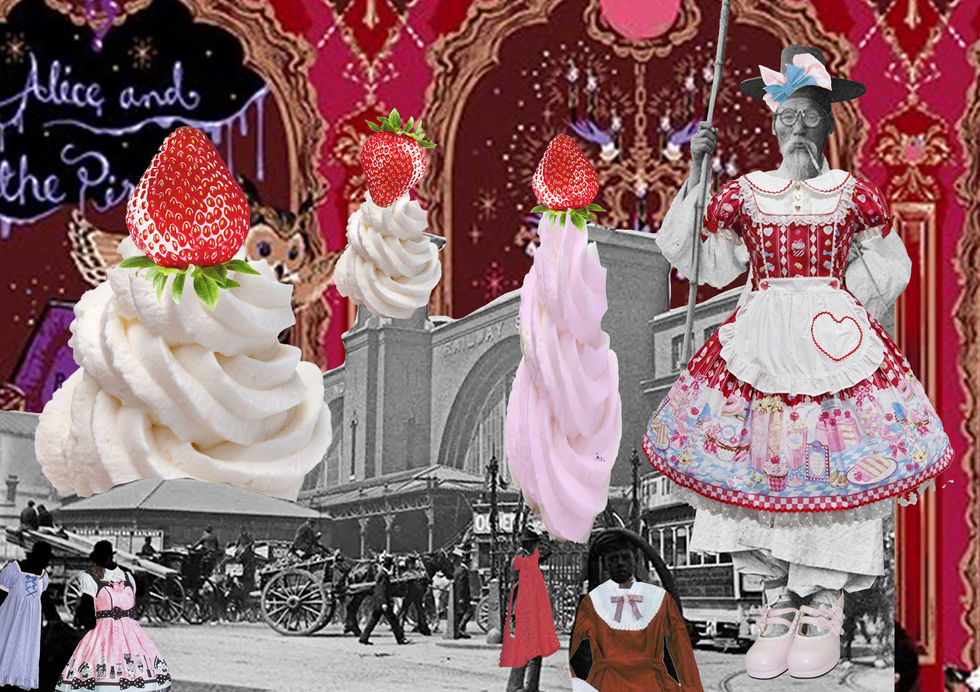Performance background collage.