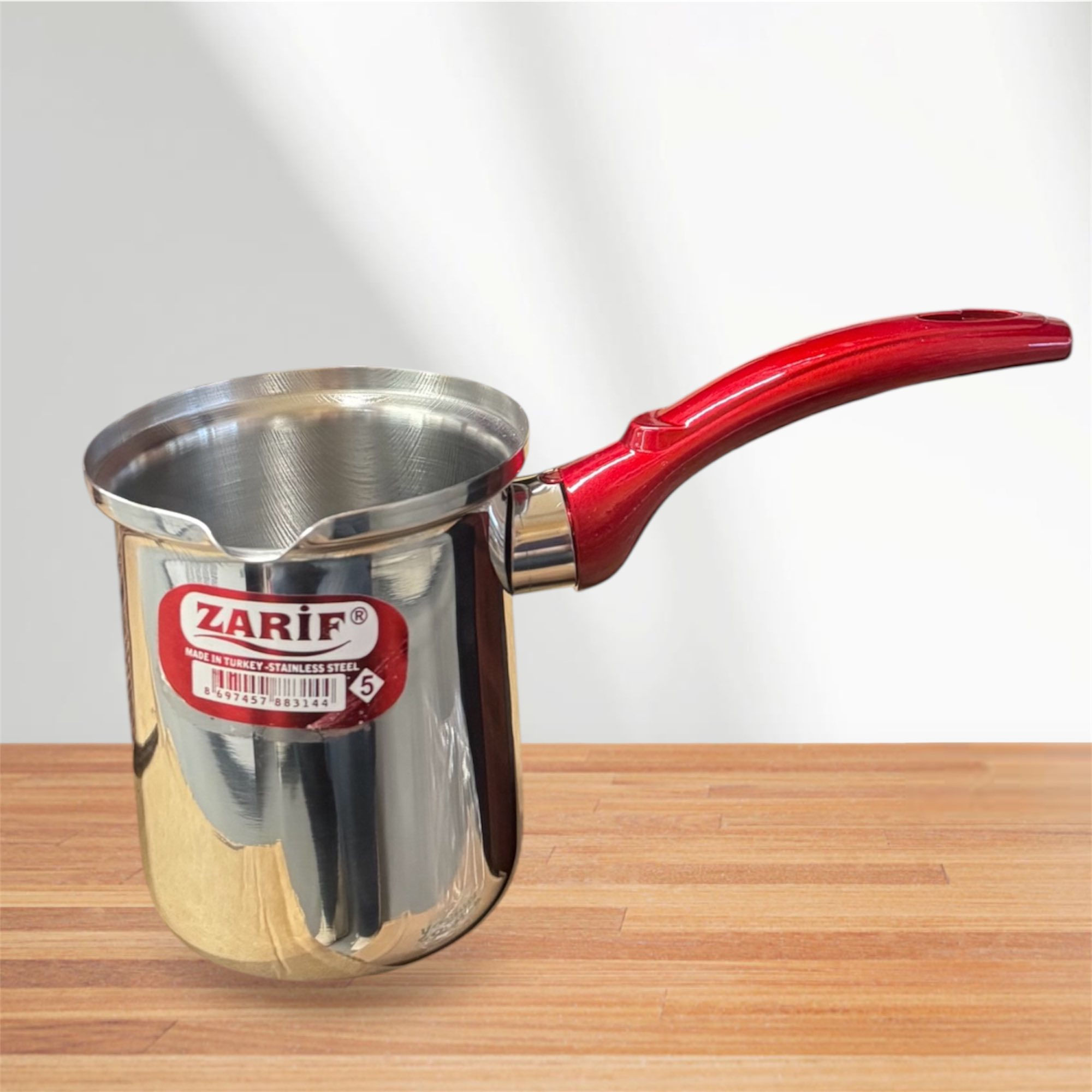 Zarif Turkish Coffee(CEZVE) Pot Stainless steel diameter 9 cm