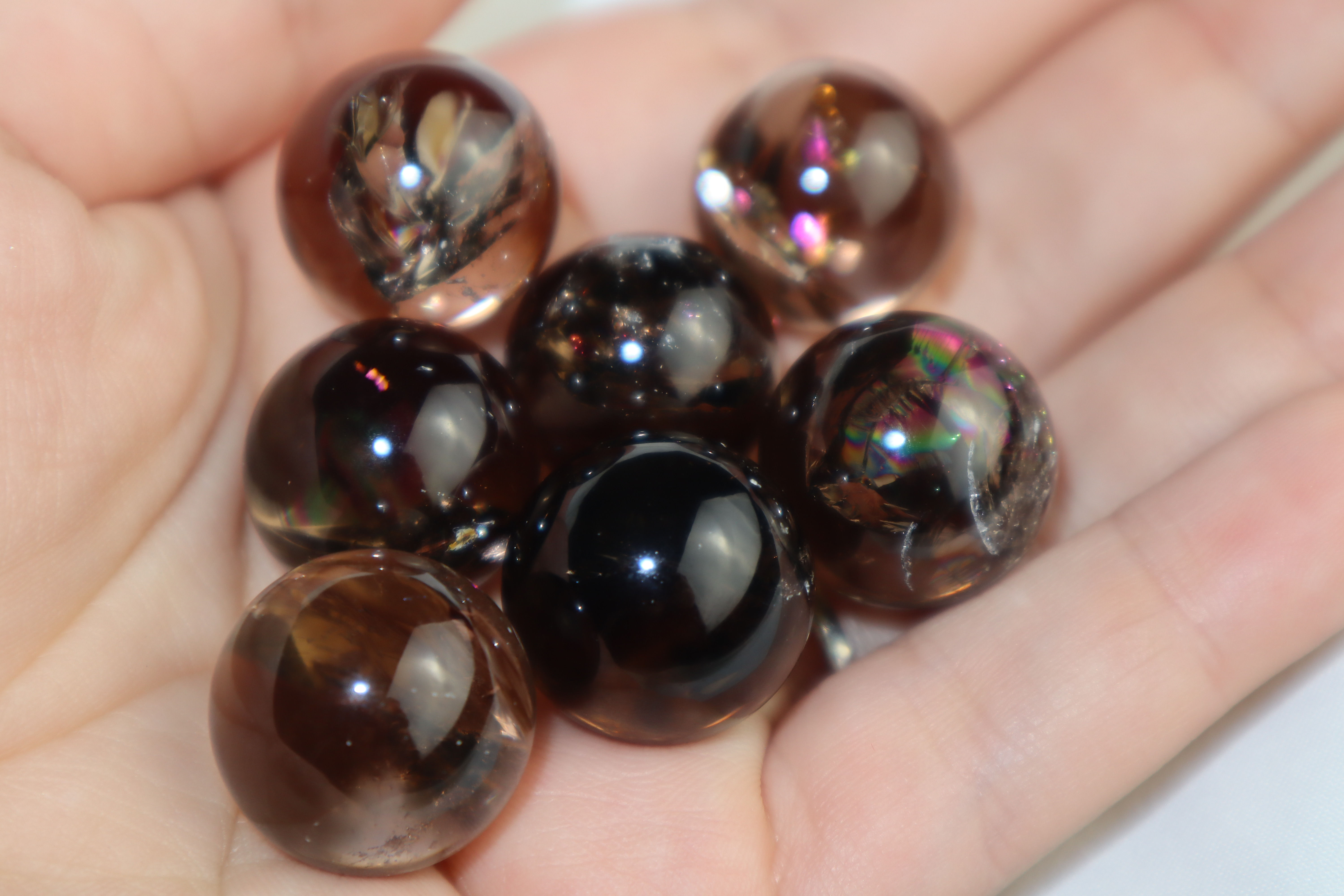 Smokey Quartz Crystal Spheres