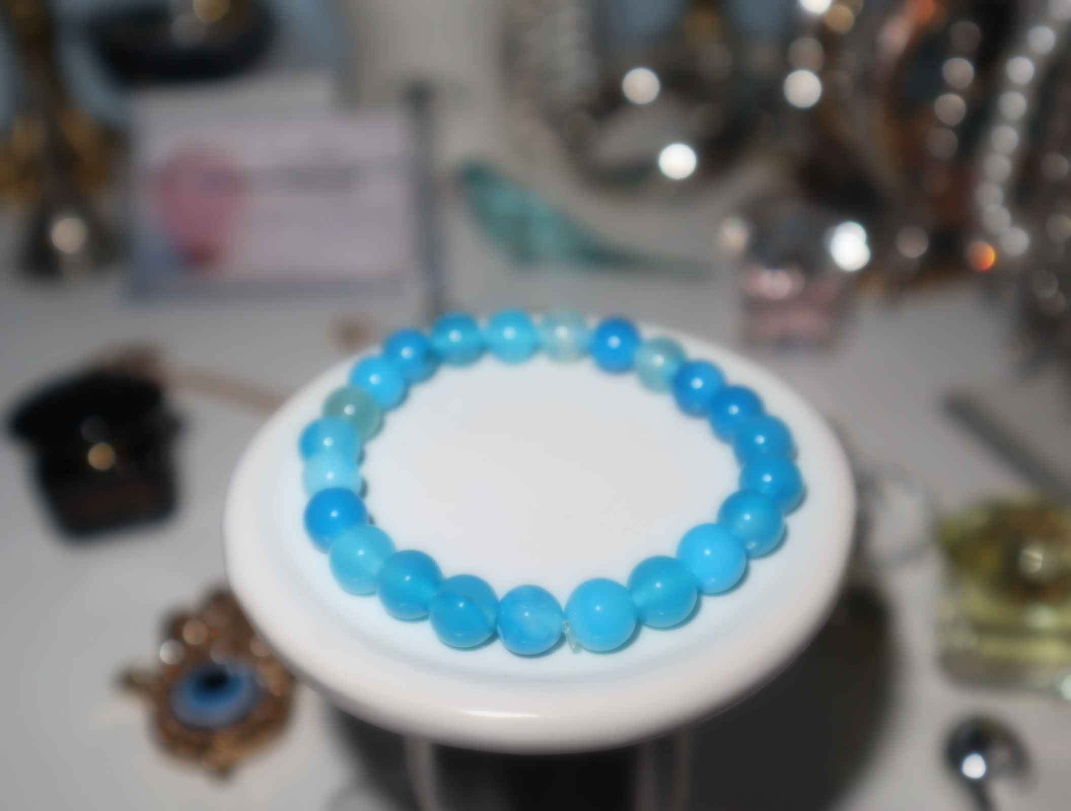 Blue Chalcedony Crystal Bracelet