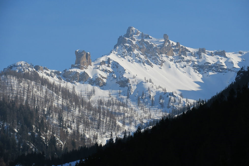 Fig. 9 - Le montagne "dolomitiche" della Valle Stretta