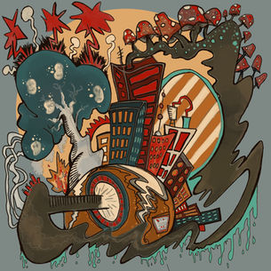 Crayon Skeletons - A Digital Illustration