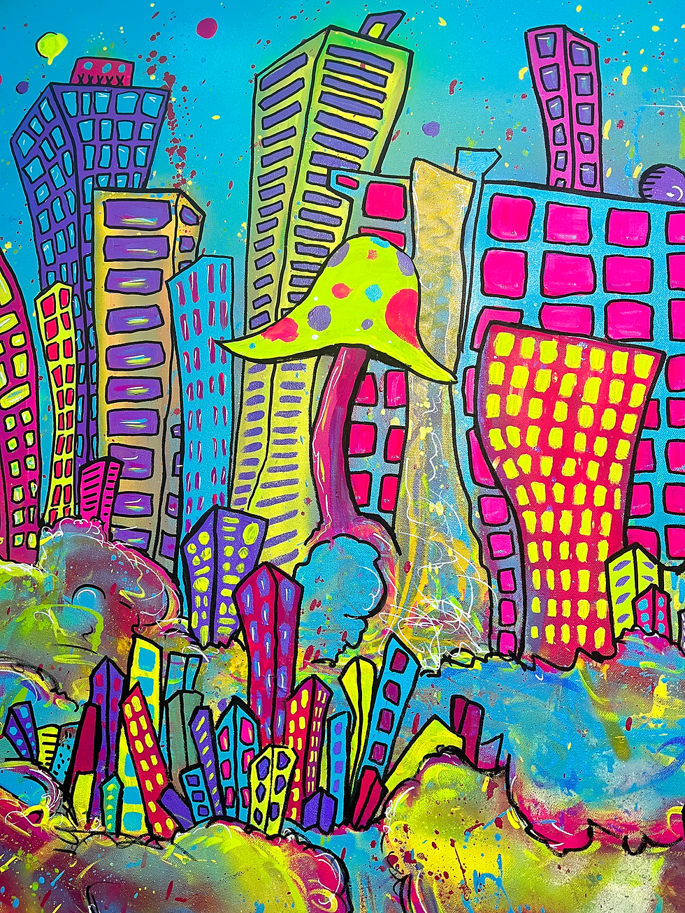 Thumbnail: Damaged #7 - Spray and Acrylic Paint on Canvas