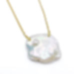 Birth Mark Pearl Coin Necklace in 18kyg