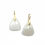 Thumbnail: Triangle Rosecut White Moonstone Earrings in 18k Recycled Yellow Gold
