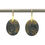 Thumbnail: Pyritized Ammonite Oval Earrings in 18k Recycled Yellow Gold