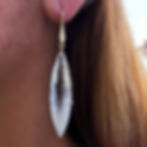Sulfur in Quartz Marquise Earrings in 18k Yellow Gold