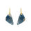 Thumbnail: Paraiba Tourmaline in Quartz Triangle Earrings in 18k Recycled Yellow Gold