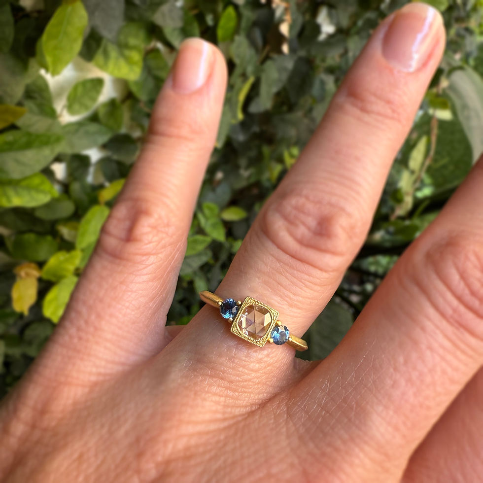 Thumbnail: 0.31ct Cushion-Shaped Rose Cut Diamond Ring in 18kyg