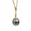 Thumbnail: Black Tahitian Pearl Pendant | 18k Yellow Gold | 15mm Pearl