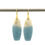 Thumbnail: Blue and White Colorblock Trolleite in Quartz Earrings | 18k Recycled Yellow Gold