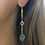 Thumbnail: Aquamarine Carved Gemstone Leaf Shoulder Duster Earrings | 18k Recycled Yellow Gold