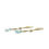 Thumbnail: Aquamarine Carved Gemstone Leaf Shoulder Duster Earrings | 18k Recycled Yellow Gold