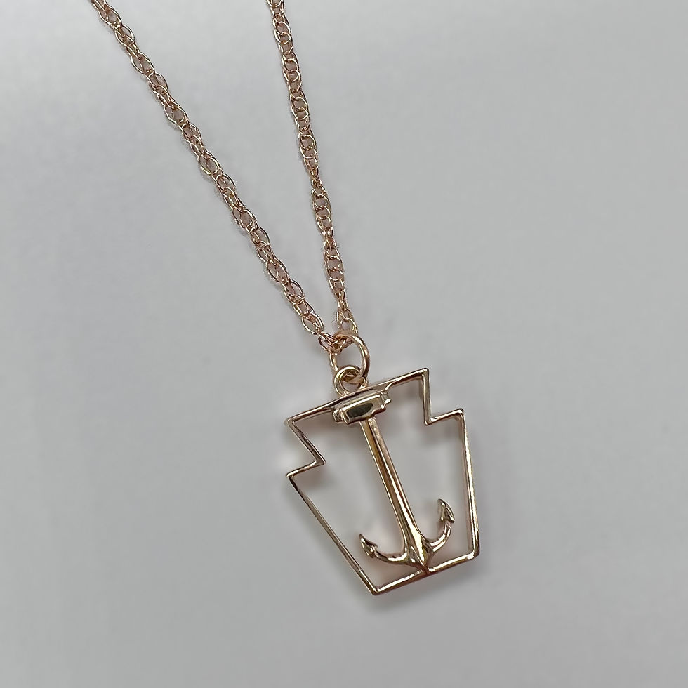 Thumbnail: Naval Command Symbol Necklace on Rope Chain