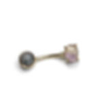 Custom Ametrine and Snowflake Obsidian Belly Button Ring