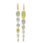 Mixed Beryl Duster Earrings in 18kyg