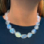 Rainbow Moonstone Candy Necklace in 18k yellow gold