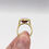 Thumbnail: Amazon Collection Asymmetrical Red Garnet Ring in 18k Recycled Yellow Gold