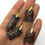 Thumbnail: Red Fordite Earrings in 18k Recycled Yellow Gold, Detroit Agate, Motor City Agate