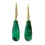 Thumbnail: Malachite Trapeze Earrings in 18k Yellow Gold