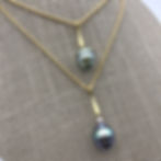 Thumbnail: Pistachio Tahitian Pearl Pendant | 18k Recycled Yellow Gold | 11mm Pearl