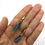 Thumbnail: Amazon Collection Striped Australian Opal Earrings in 18k Recycled Yellow Gold with Leaf Detail Cutout