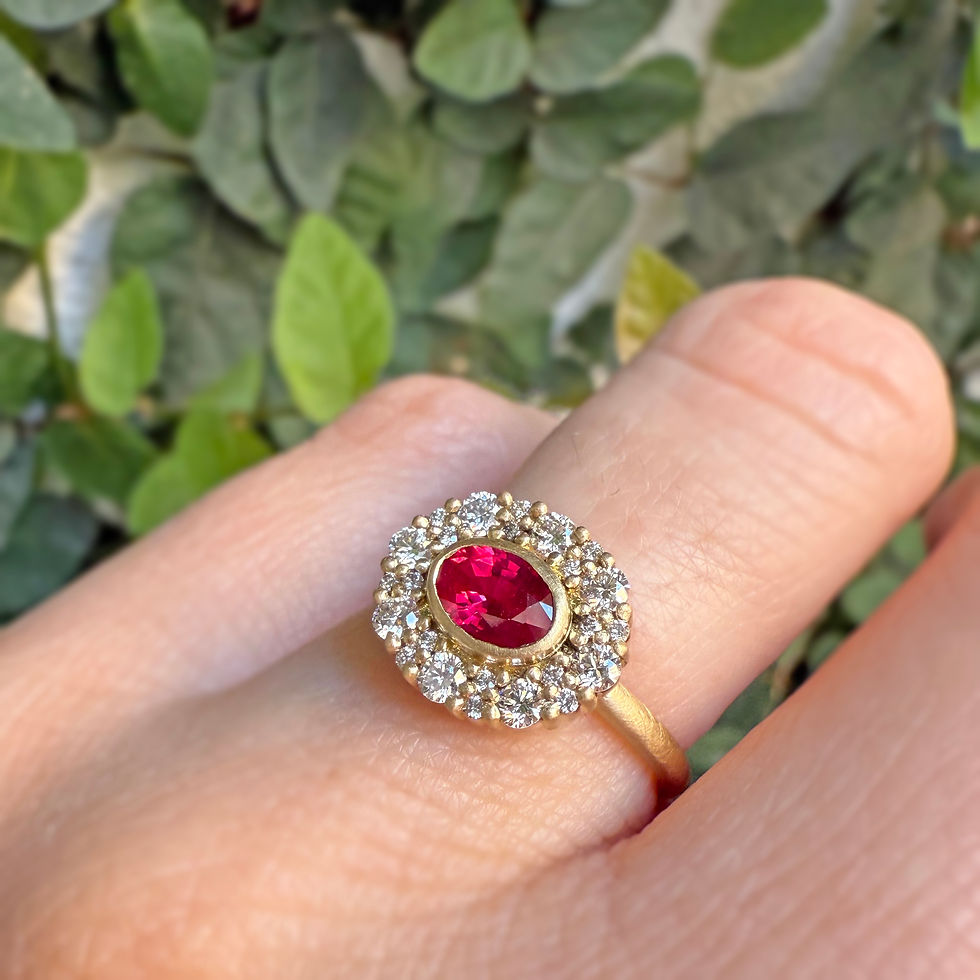 Thumbnail: Ruby Westport Ring in 18k Yellow Gold with Diamonds