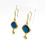 Thumbnail: Azores Collection Opal and Meteorite Flip Earrings in 18k Yellow Gold
